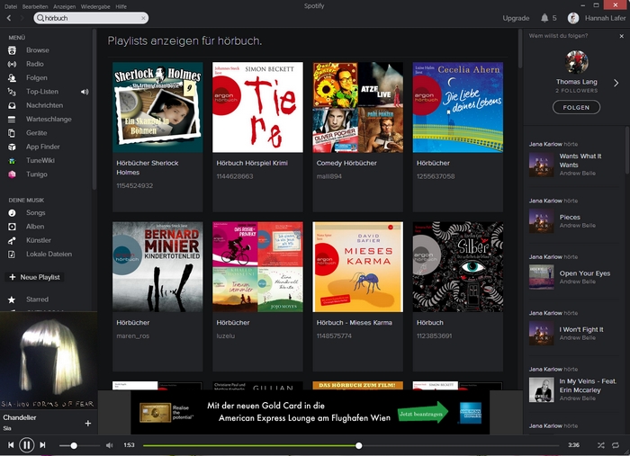 hörbücher auf spotify