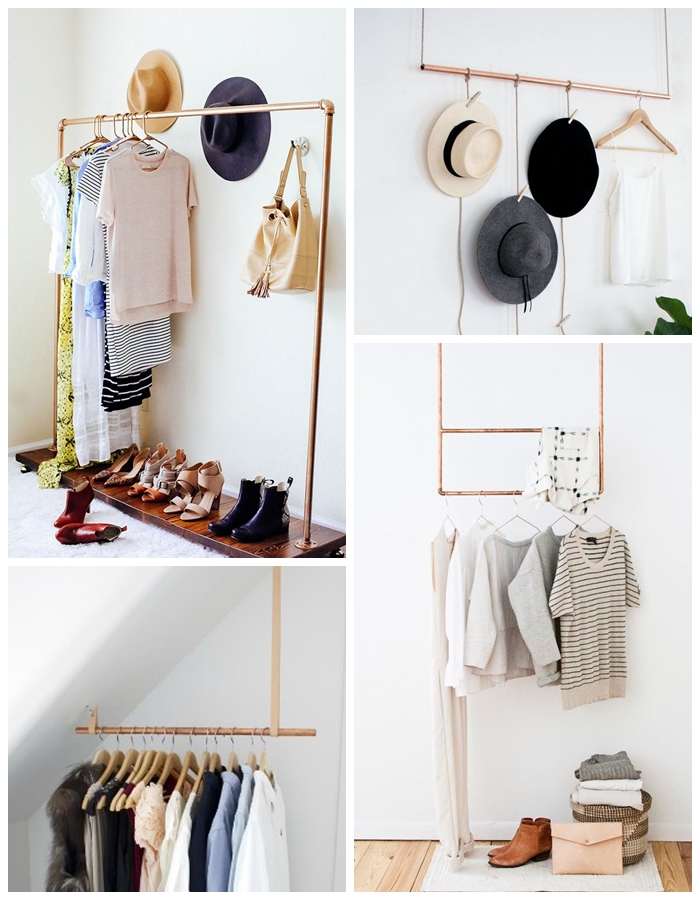 copper clothing rack
