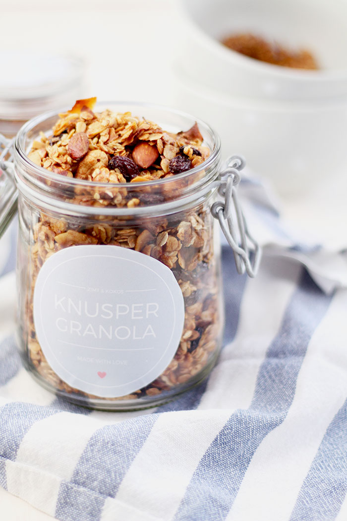 Geschenke aus der Küche - Knuspermüsli mit Kokos und Zimt