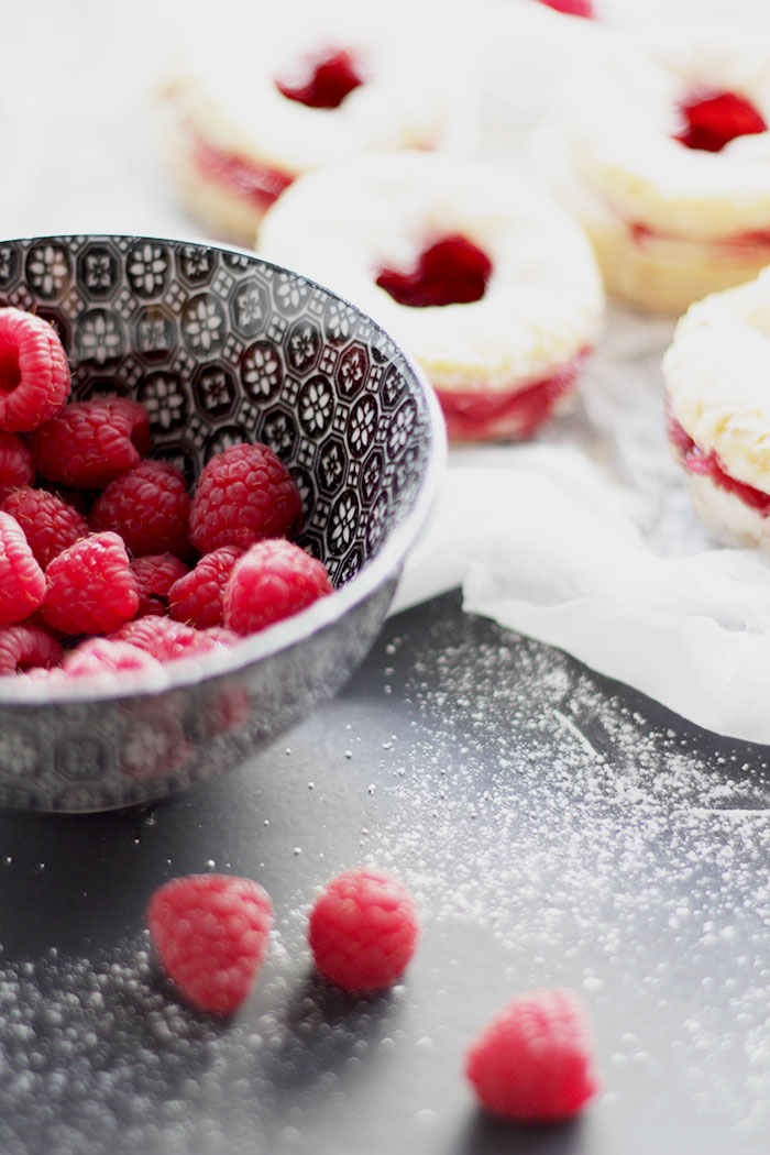 Valentinstag Mini Pies mit Himbeeren 4