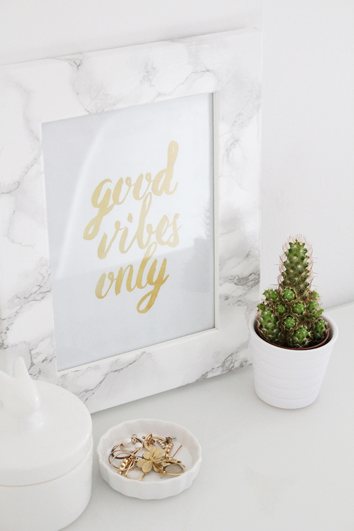 DIY Marmor Bilderrahmen + 6 Gratis Prints zum Ausdrucken