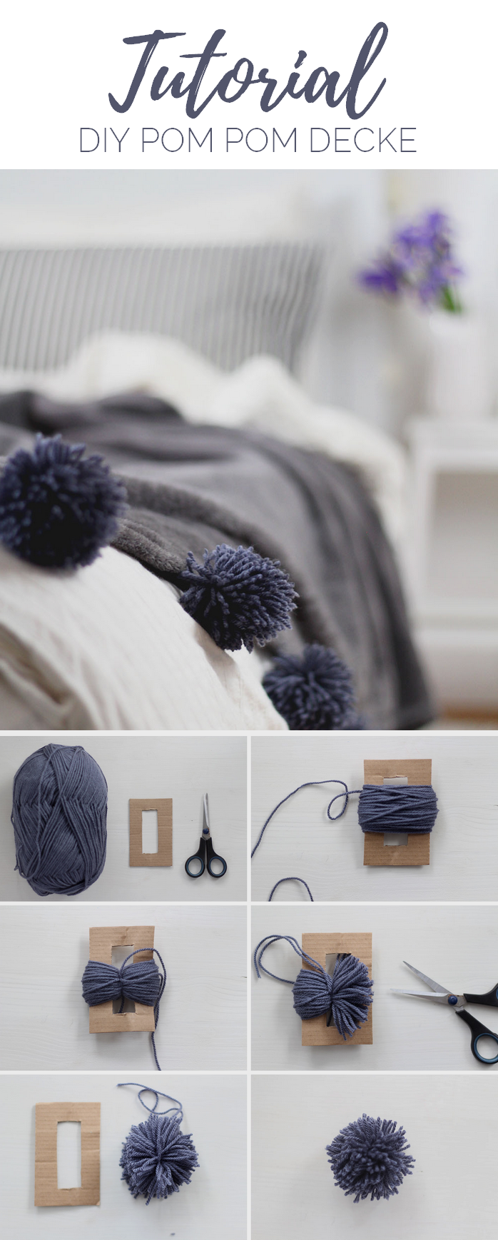 DIY: Decke mit Pompons selber machen