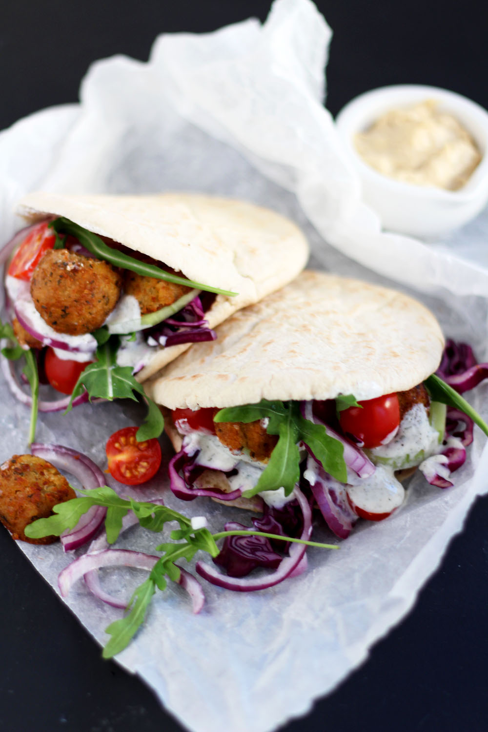 Veggie Pita mit Falafel - für den schnellen Hunger - provinzkindchen