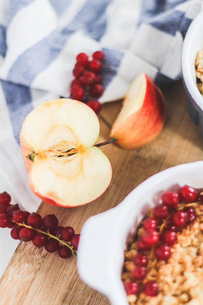 Saftiger Apple Crumble mit Zimt