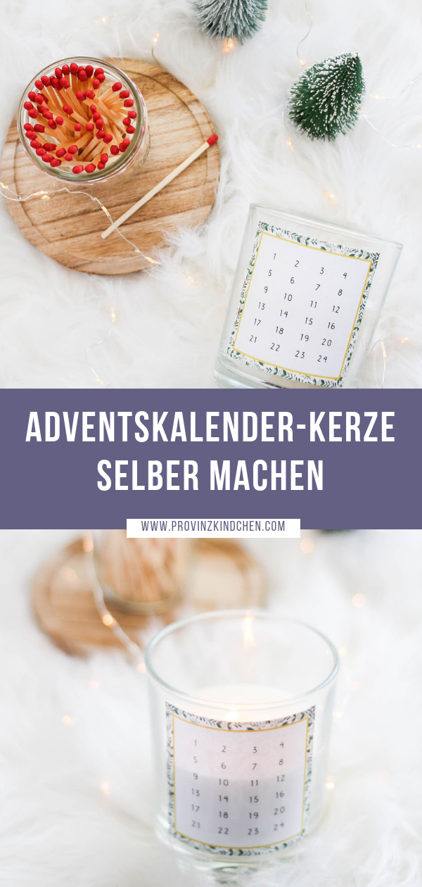 Last Minute Adventkalenderkerze selber machen + Free Printable