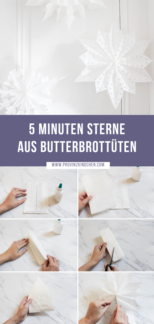 Sterne aus Butterbrottüten