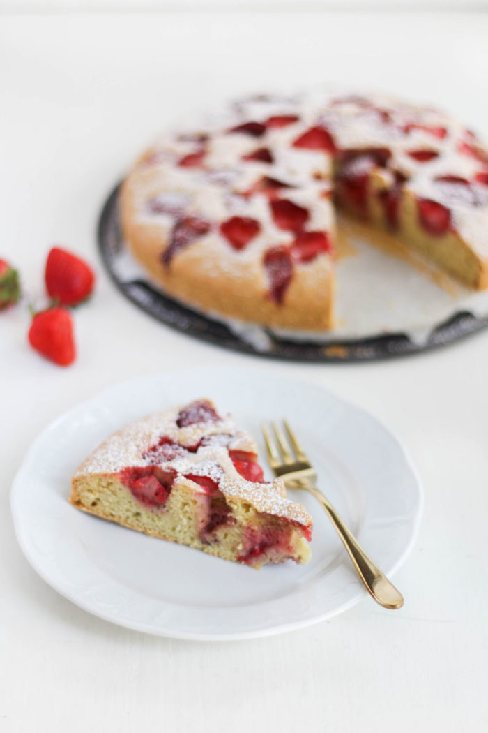 Schnell gemacht: Einfacher Erdbeerkuchen